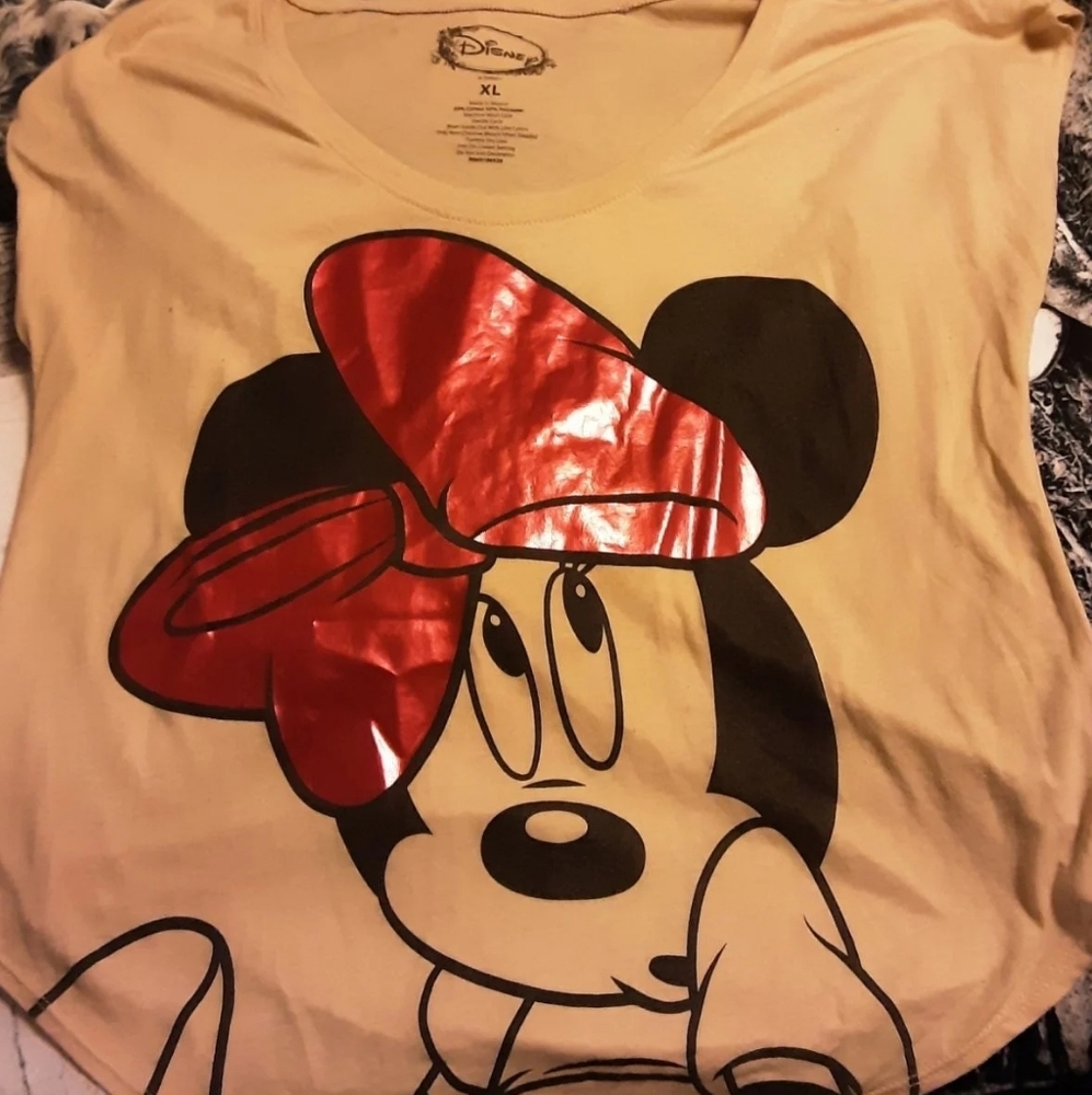 HP!🎉Disney Minnie Mouse T-Shirt Womans large Juniors XL Kohls Jcpenney